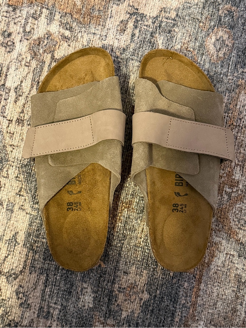 Birkenstock Kyoto Taupe Suede Slide